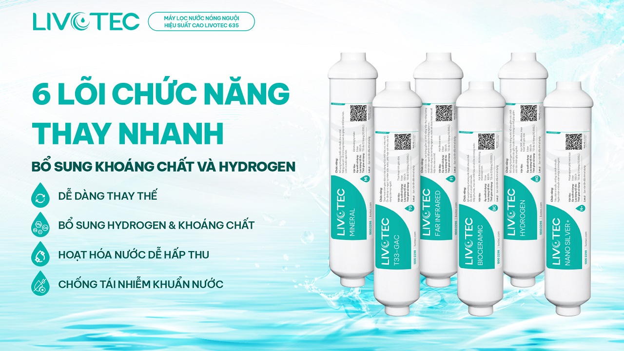 Livotec 635 có 6 lõi chức năng thay nhanh