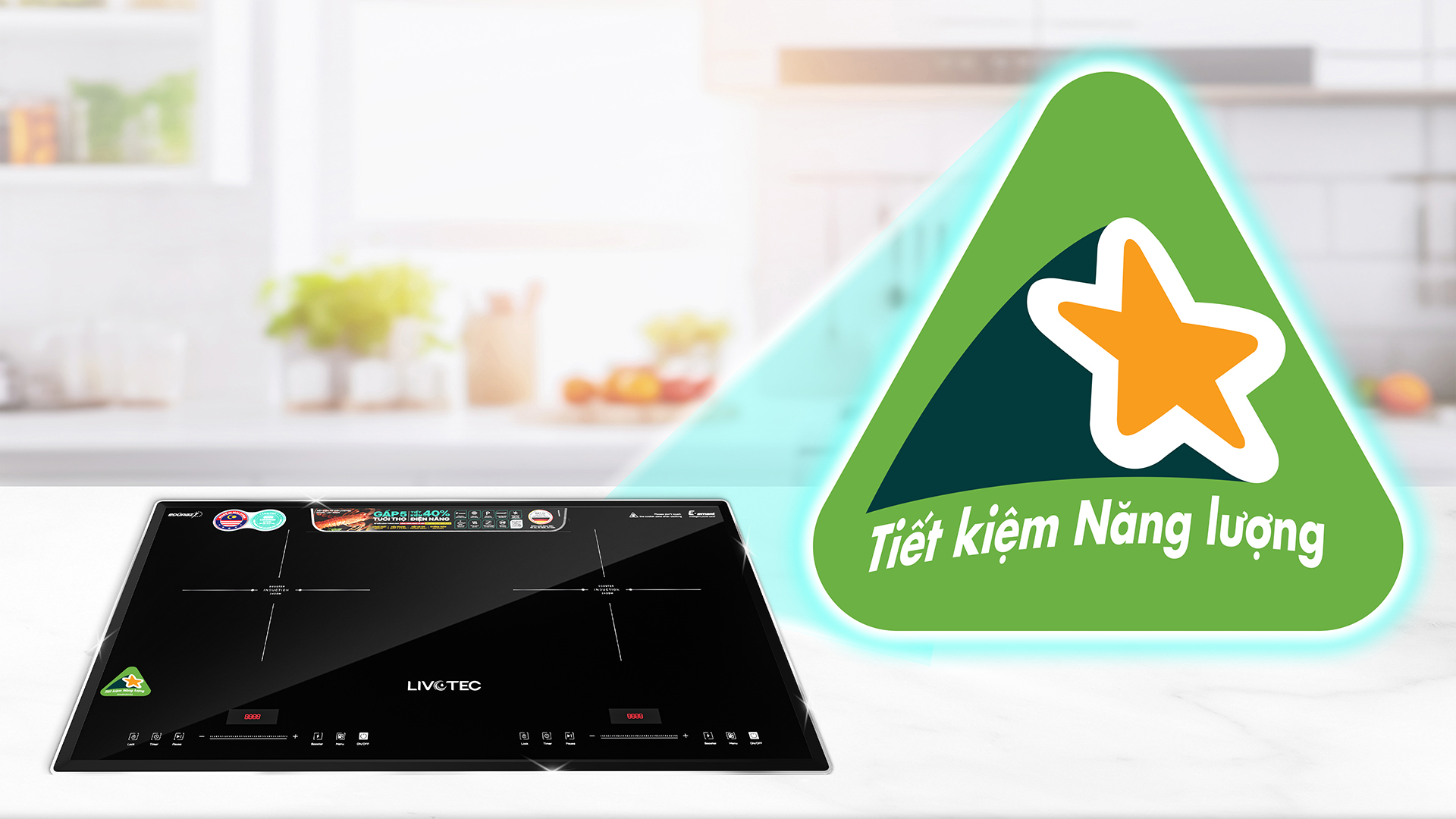 Livotec E-smart LID-998M có nhãn tiết kiệm năng lượng