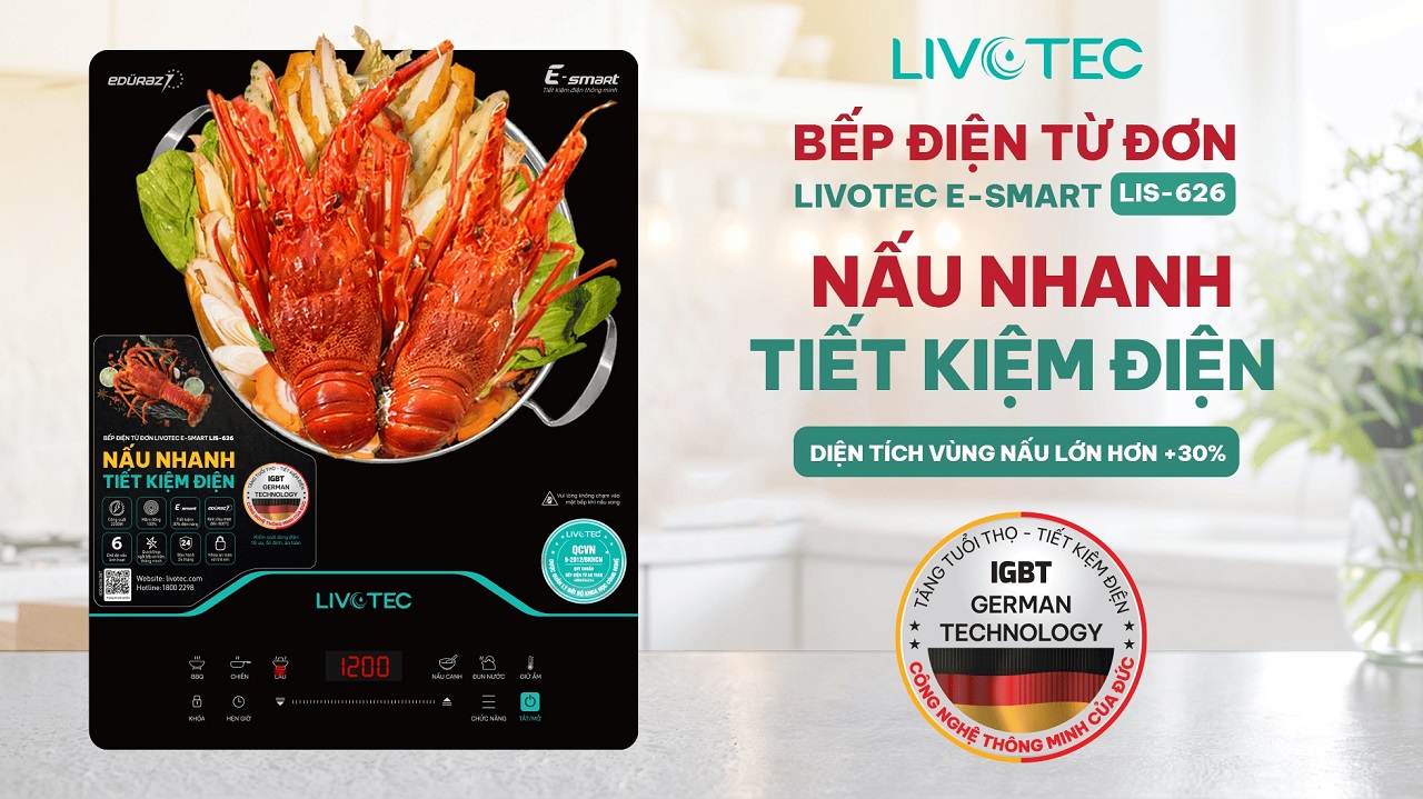 Livotec E-Smart LIS-626 nấu nhanh tiết kiệm điện