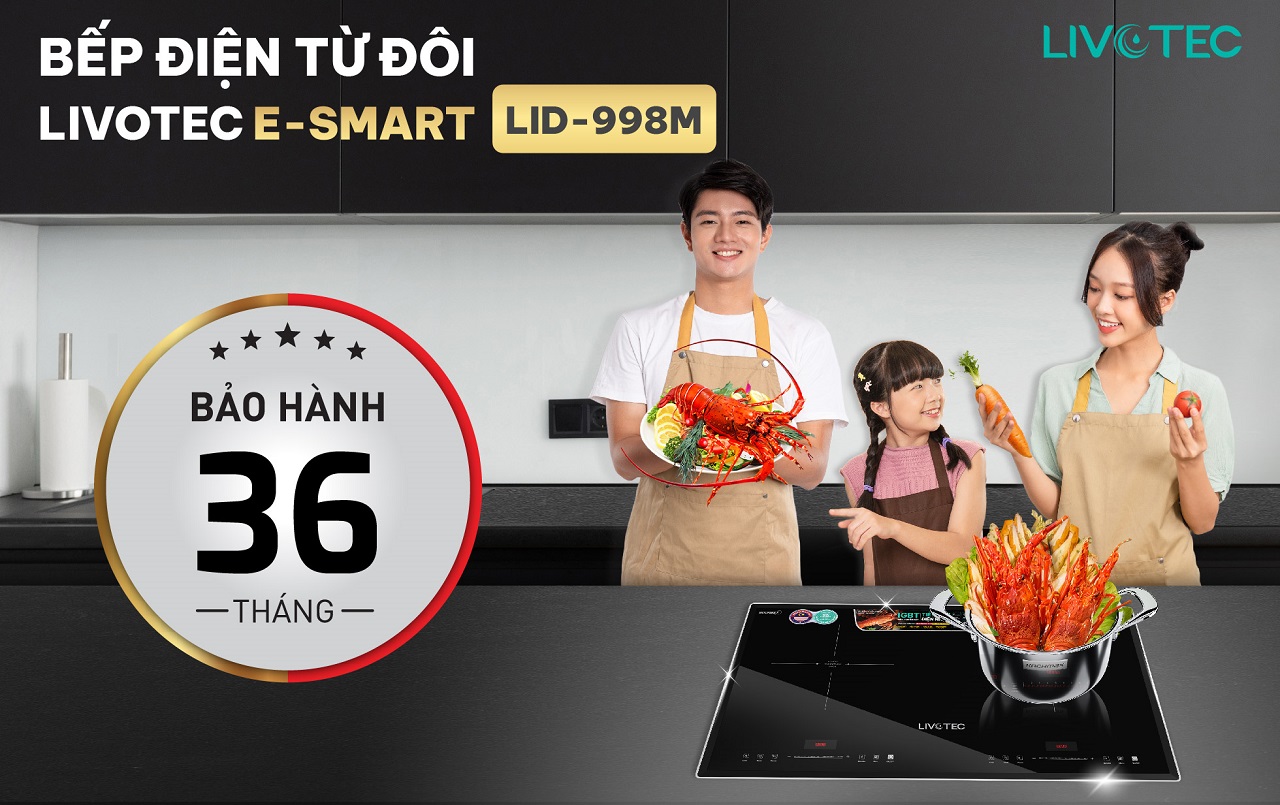 Bếp từ đôi Livotec E-smart LID-998M bảo hành 36 tháng