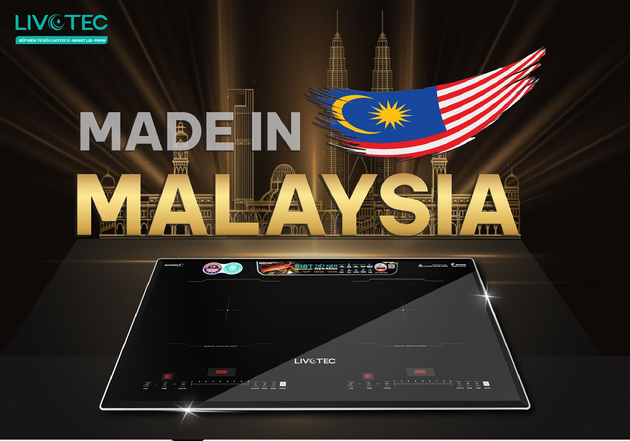 Bếp từ đôi Livotec LID-990M nhập khẩu tại Malaysia