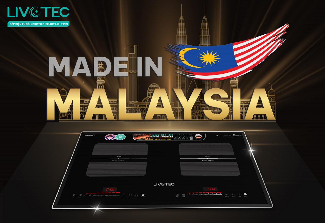 Bếp từ đôi Livotec LID-999M nhập khẩu Malaysia