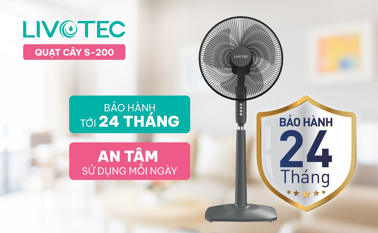 Quạt cây Livotec S-200 bảo hành chính hãng 24 tháng