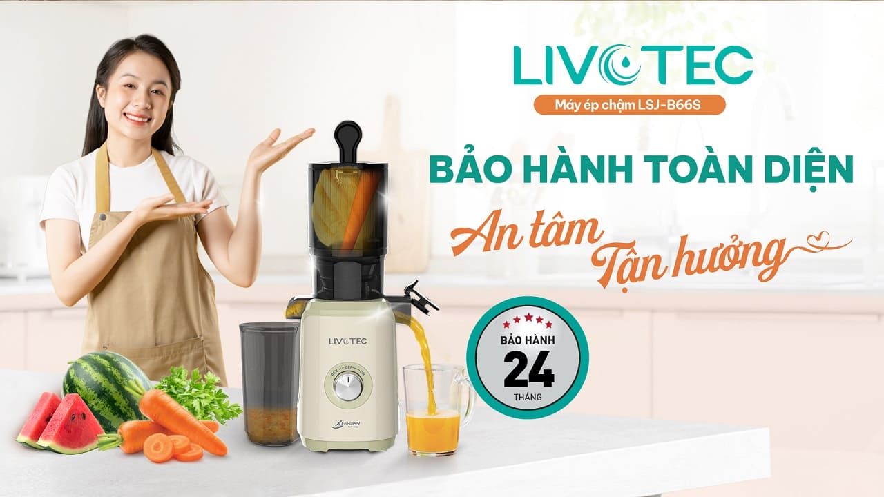 Máy ép chậm Livotec LSJ-B66s bảo hành 24 tháng