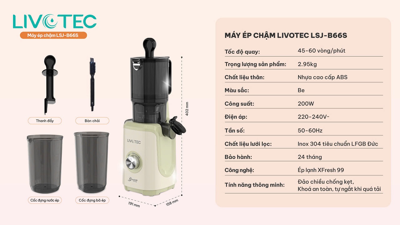 Thông số kỹ thuật LSJ-B66S