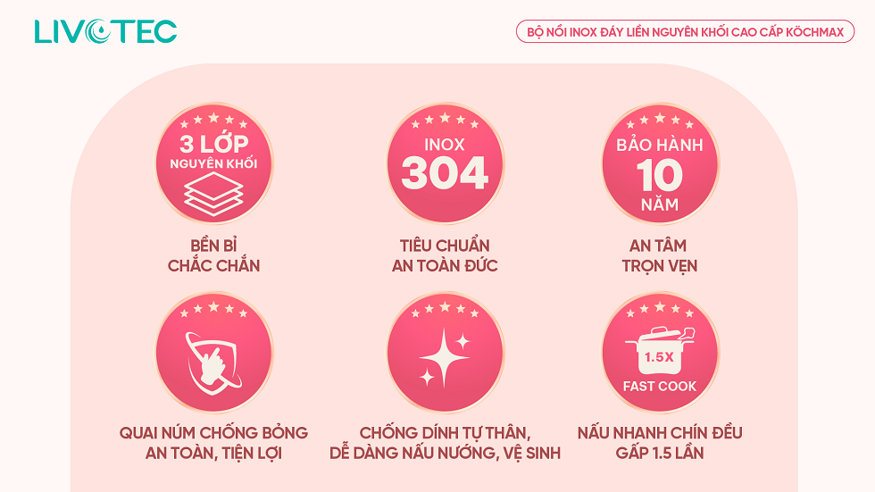 Ưu điểm của nồi Kochmax KMC-886