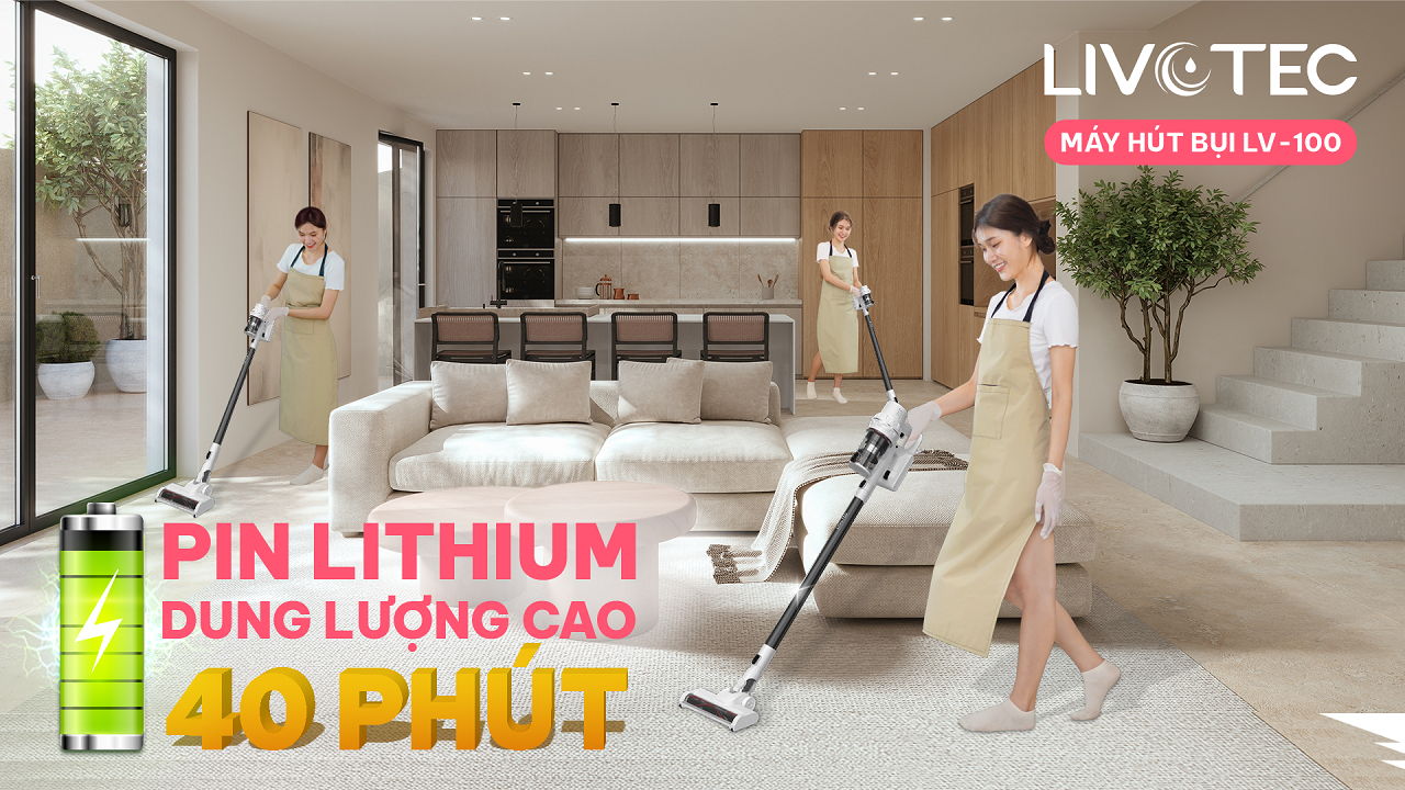 Livotec LV-100 pin Lithium dùng 40 phút
