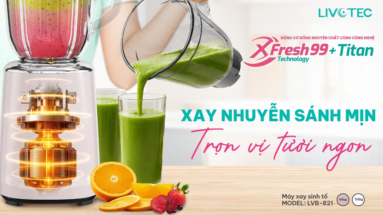 Livotec LVB-821 động cơ đồng 500W, mạnh mẽ bền bỉ