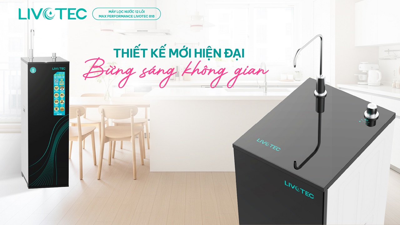 Máy lọc nước Livotec 818 thiết kế mới hiện đại