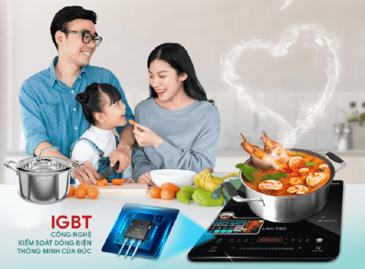 Bếp từ đơn phù hợp gia đình có nhu cầu nấu ăn đơn giản