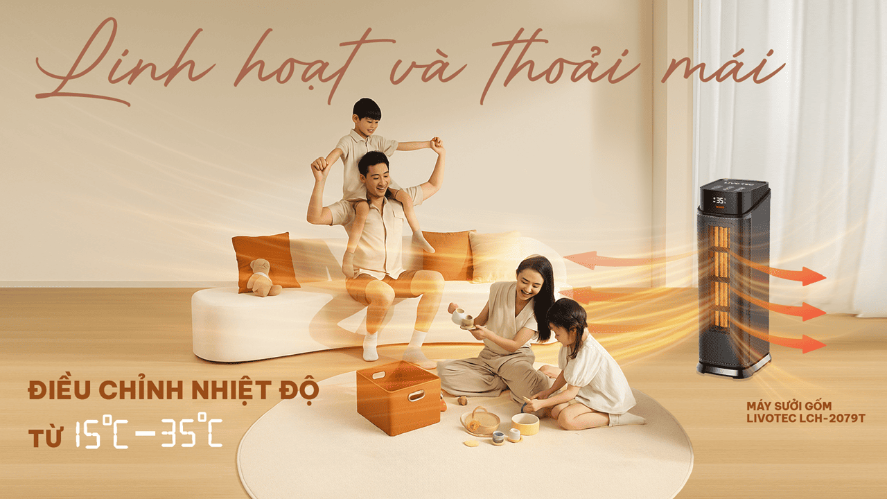 Livotec LCH-2079T điều chỉnh nhiệt độ 15–35°C linh hoạt