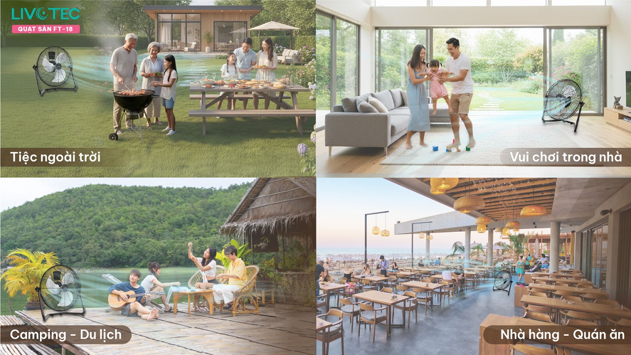 Quạt sàn Livotec FT-18 làm mát khắp không gian, tiết kiệm tối ưu