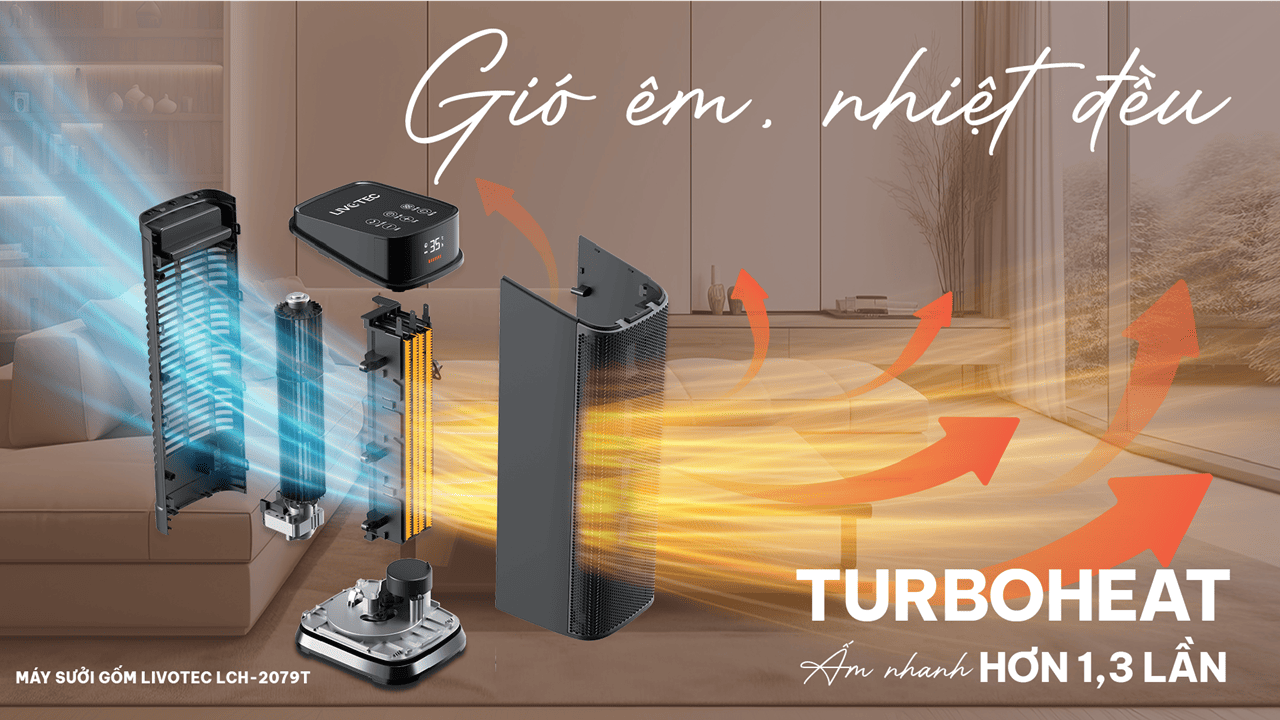 Livotec LCH-2079T với công nghệ TurboHeat