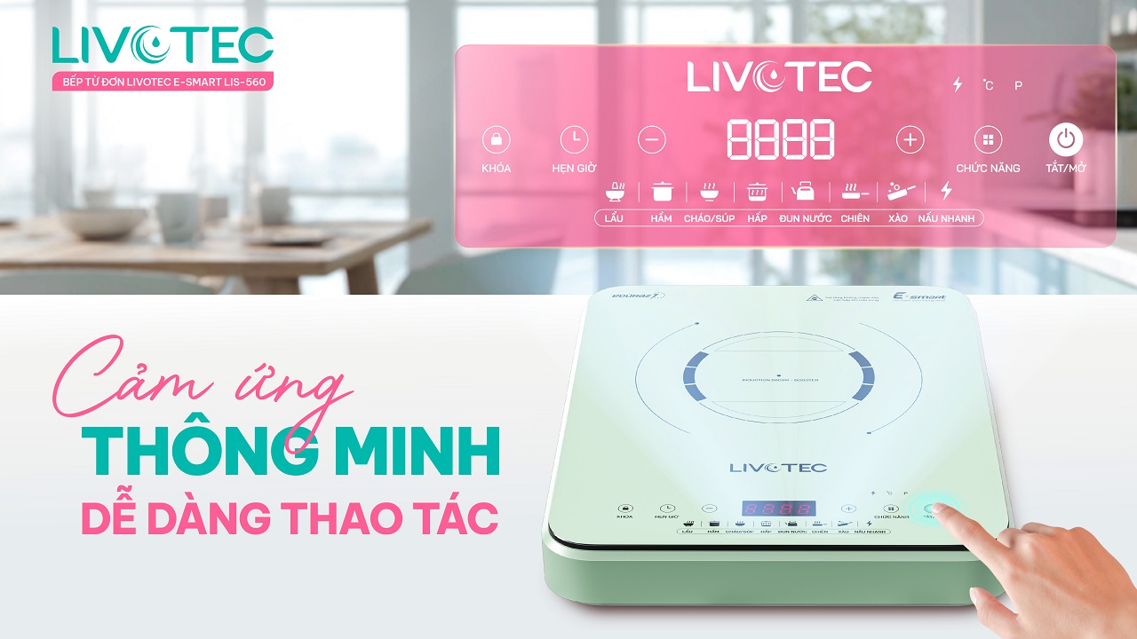 Bếp từ đơn Livotec LIS-560 cảm ứng thông minh dễ dàng thao tác