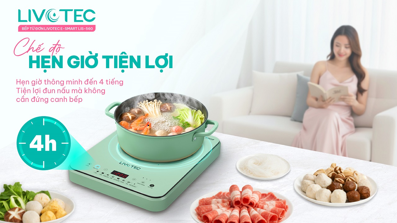 Livotec E-Smart LIS-560 chế độ hẹn giờ tiện lợi