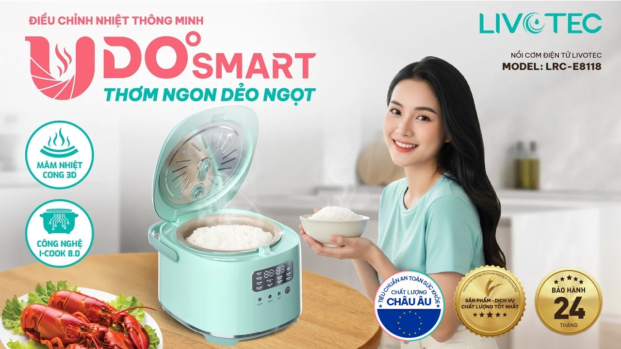 Nồi cơm LRC-E8118 hạt cơm chín đều, chuẩn vị ngon