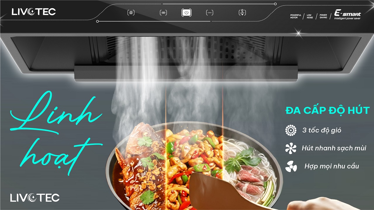 LRH-550 được trang bị 3 cấp độ hút thông minh