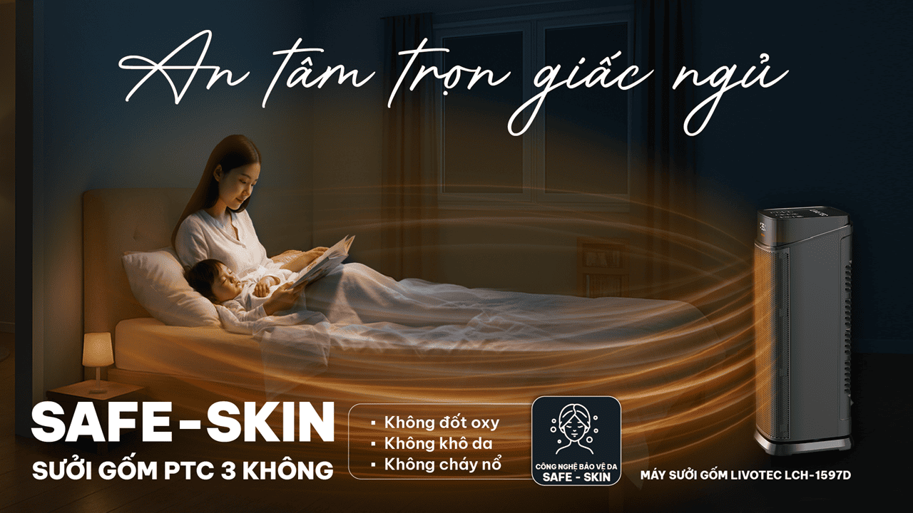 Máy sưởi gốm PTC Livotec LCH-2079T 3 không