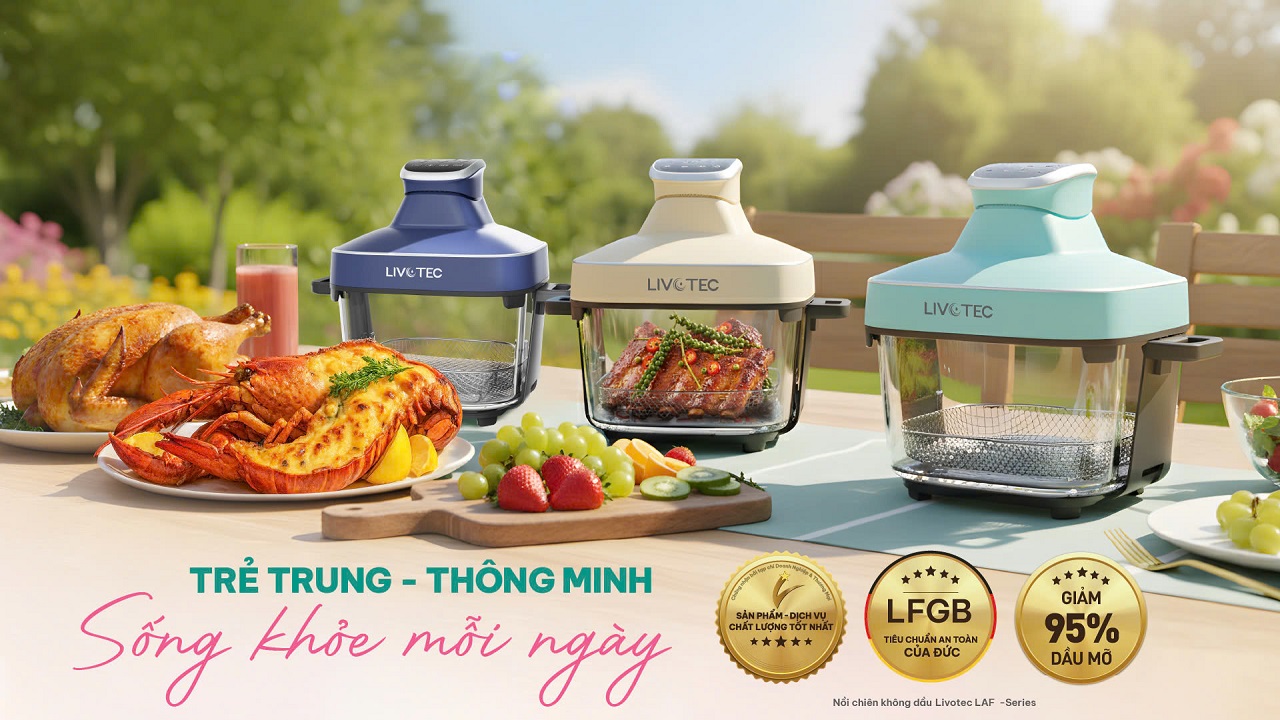 Nồi chiên không dầu Livotec LAF-860 thiết kế trẻ trung hiện đại