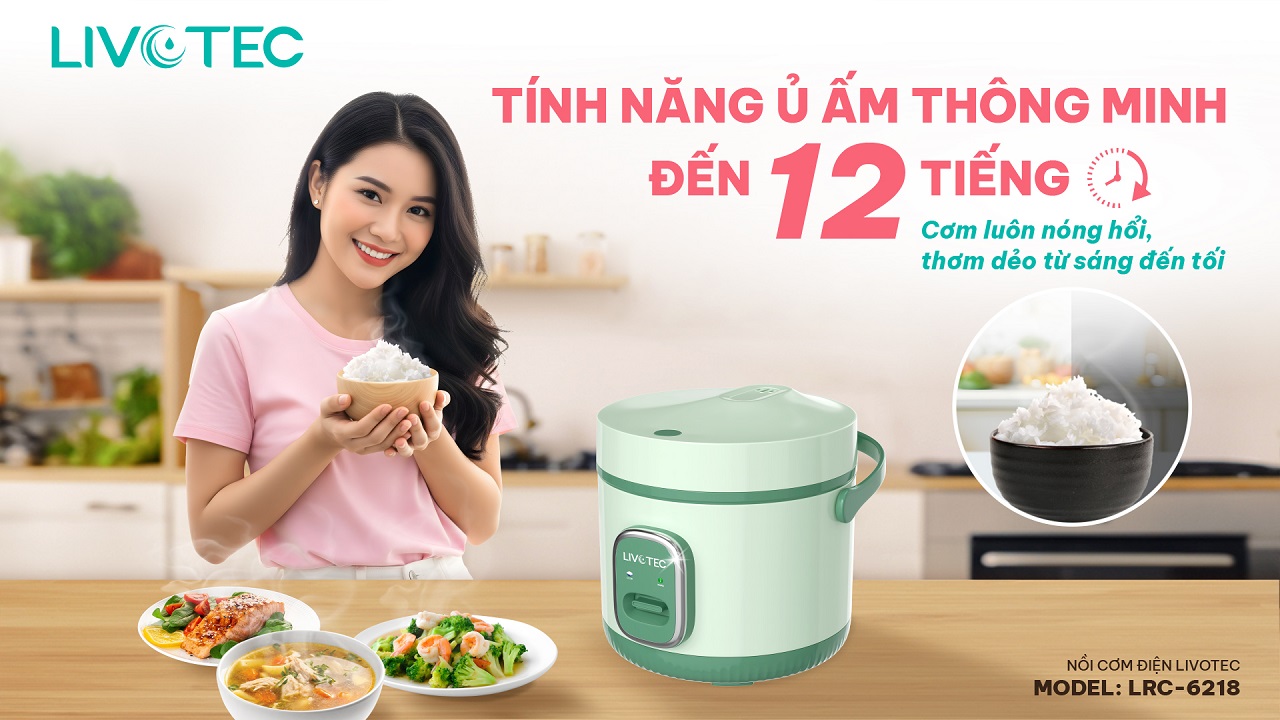 Livotec LRC-6218 có tính năng giữ ấm đến 12 giờ