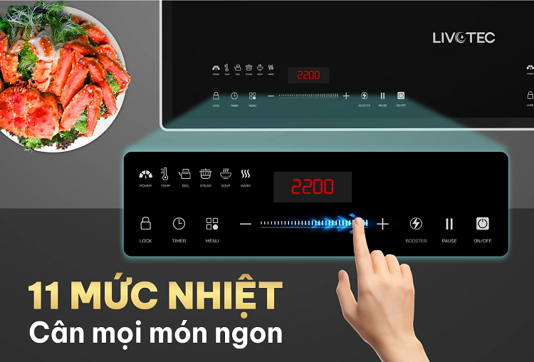 Bếp từ đôi Livotec 3500 - 4200W