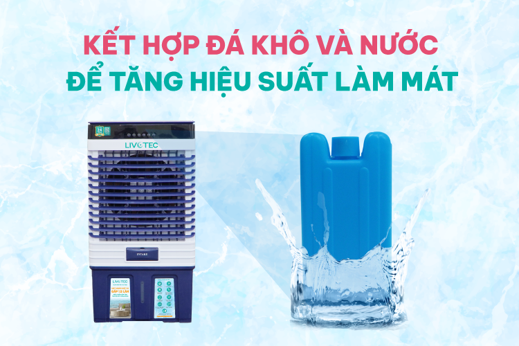 Kết hợp đá khô và nước để tăng hiệu suất làm mát