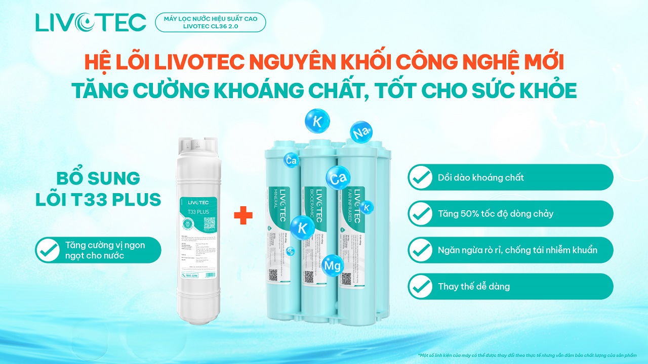Livotec CL36 2.0 có hệ lõi nguyên khối công nghệ mới