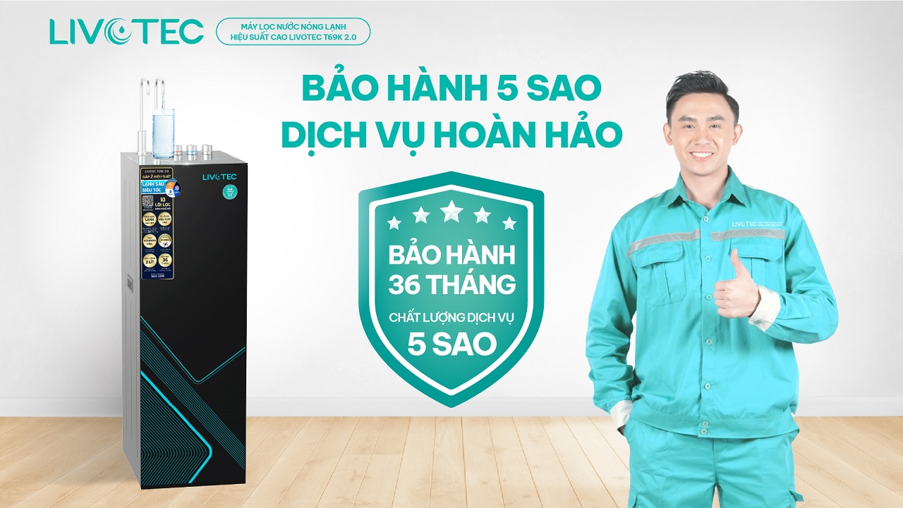 Máy lọc nước nóng lạnh Livotec T69K 2.0 36 tháng bảo hành chính hãng