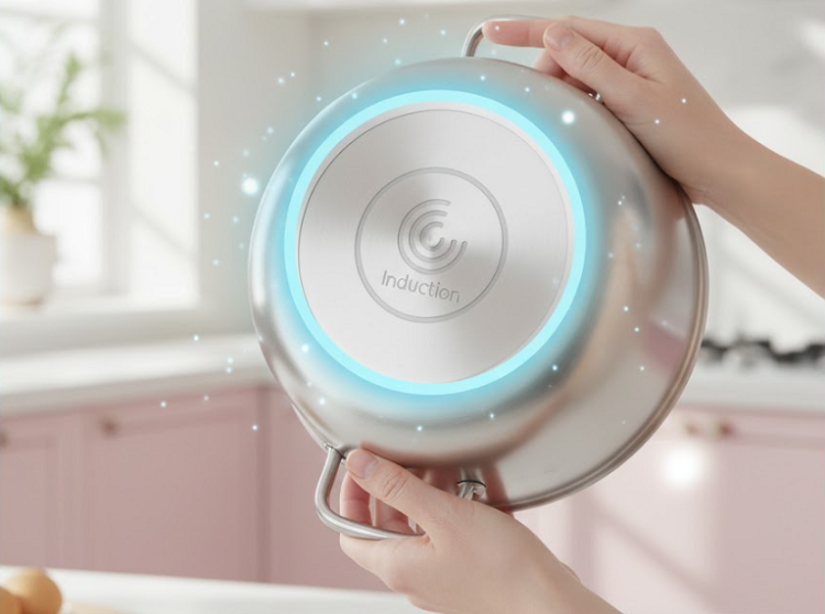 Tìm biểu tượng bếp từ dưới đáy nồi