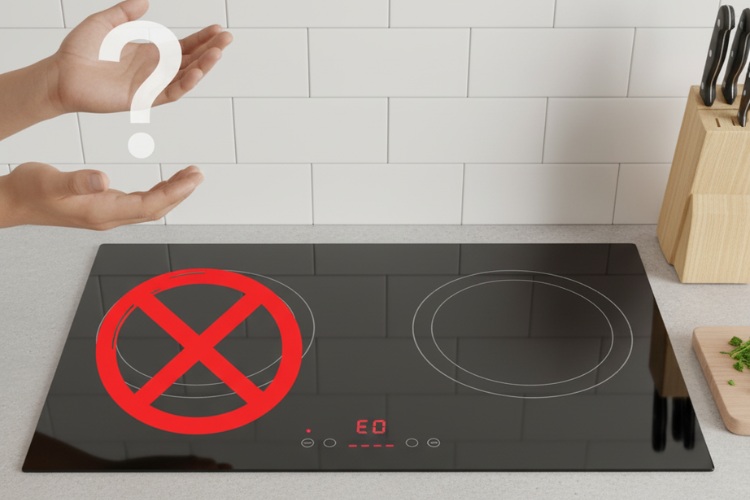 Không bật bếp khi chưa có nồi