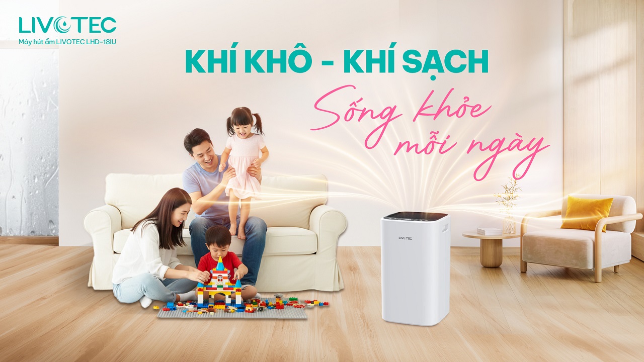 Livotec LHD-18IU không khí khô thoáng sống khỏe