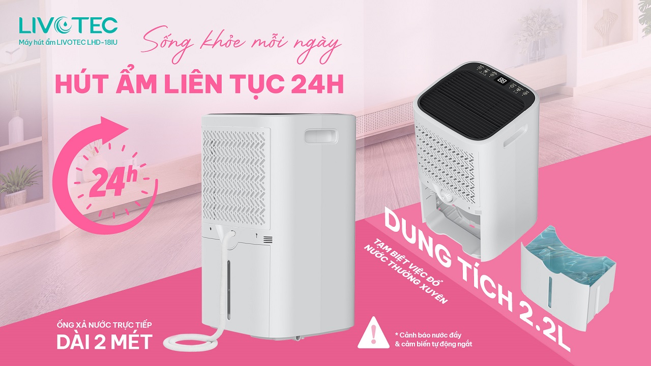 Livotec LHD-18IU bình chứa nhỏ gọn tiện lợi
