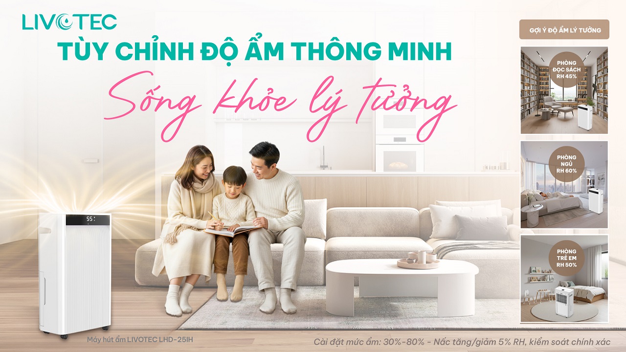 LHD-25IH cài đặt độ ẩm 30–80%