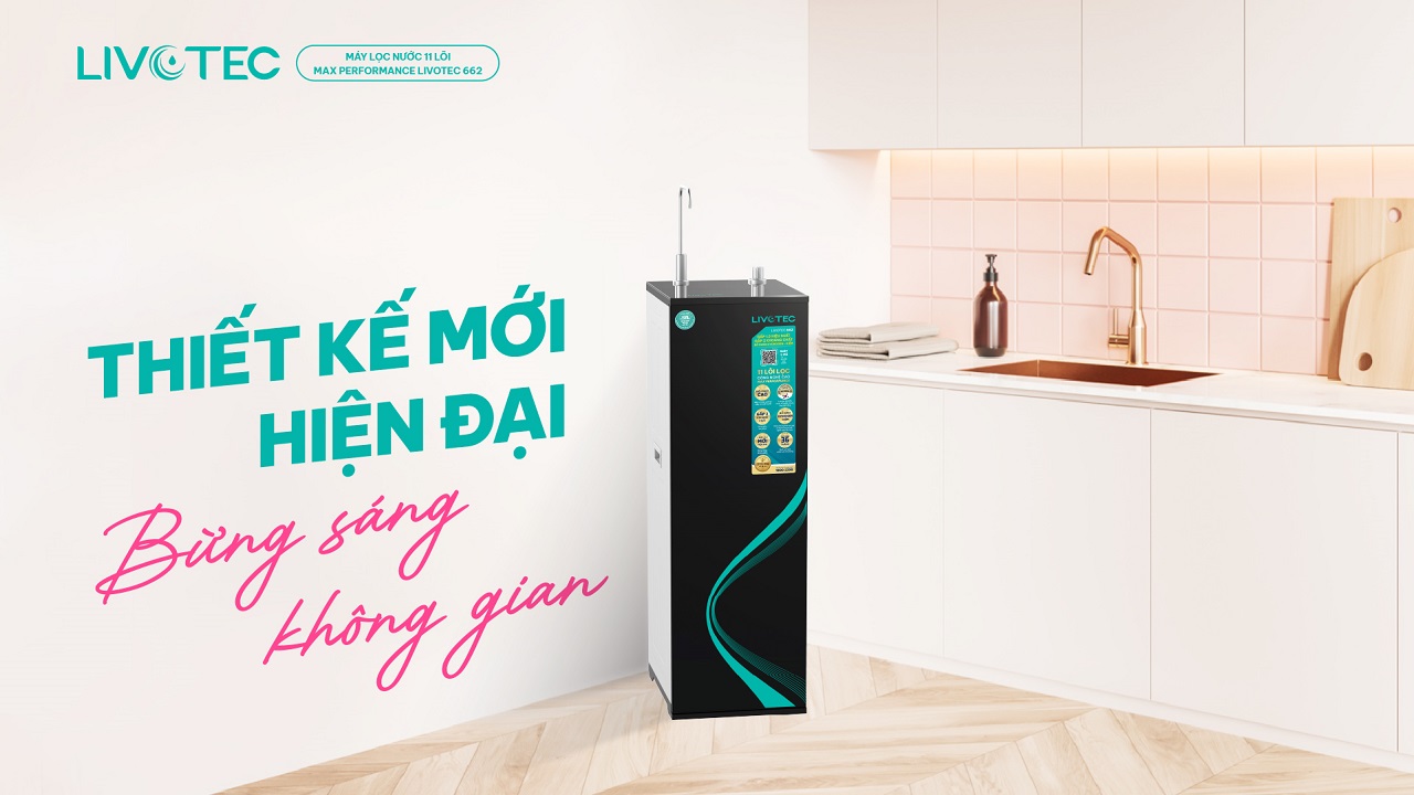 Máy lọc nước RO Livotec 662 có thiết kế hiện đại