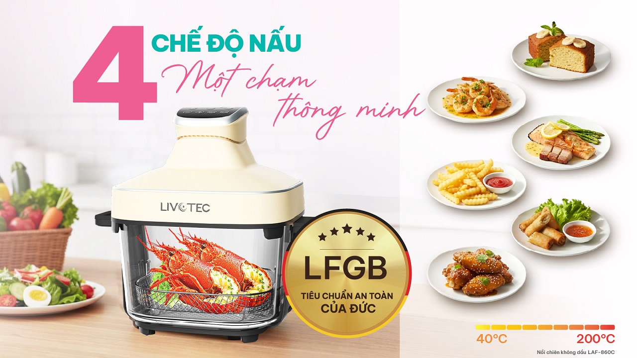 Nồi chiên LAF-860C 4 chế độ nấu thông minh