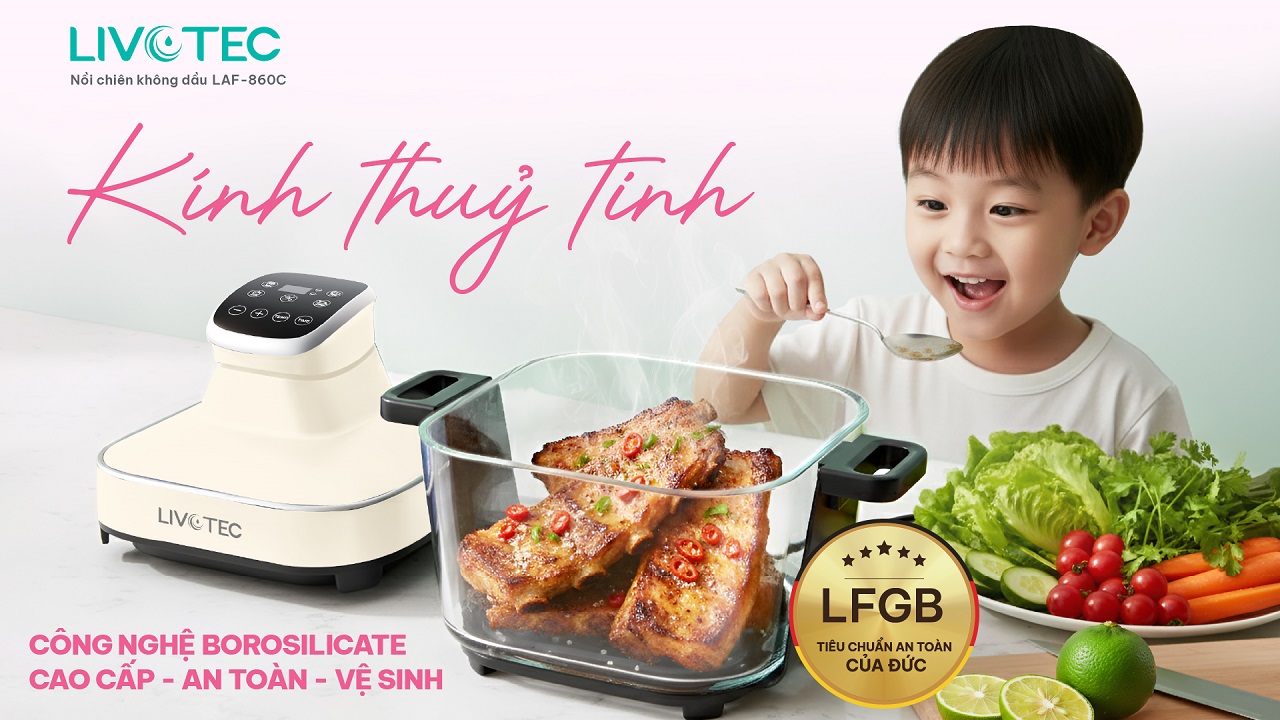 Nồi chiên LAF-860C khoang thủy tinh trong suốt 4 chiều