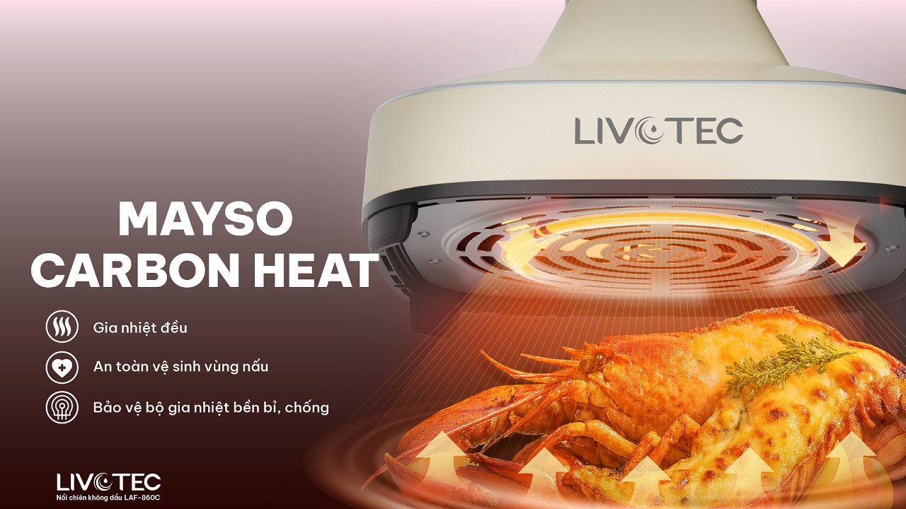 Nồi chiên LAF-860C nhiệt tuần hoàn 360° chín đều