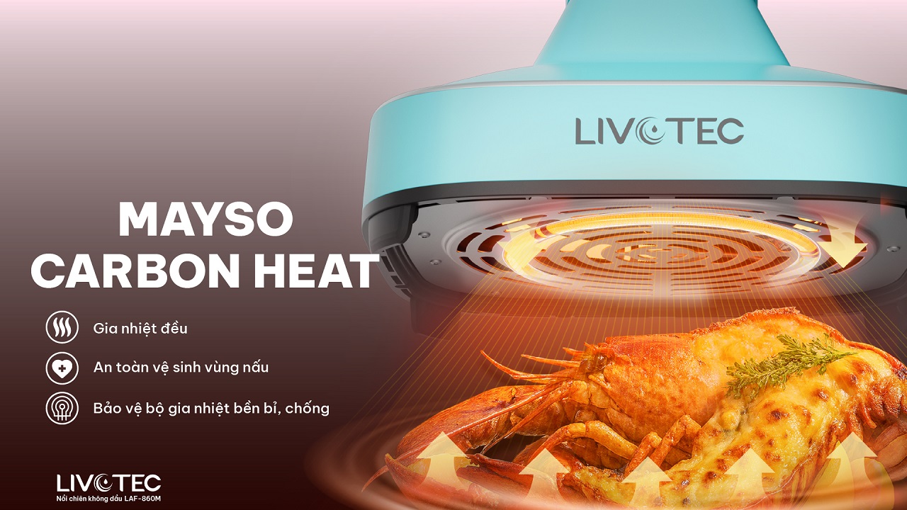 Nồi chiên LAF-860M nhiệt tuần hoàn 360° chín đều