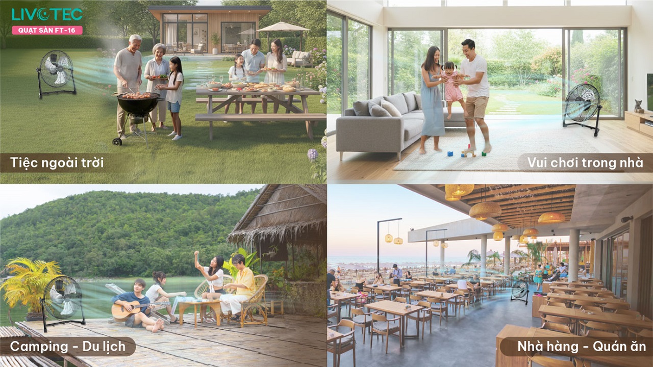 Quạt sàn Livotec FT-16 mát mẻ mọi nơi, tiện lợi mọi lúc