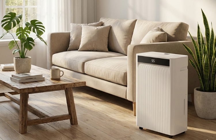 Máy hút ẩm hiện đại tích hợp công nghệ tiết kiệm năng lượng