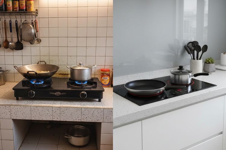 So sánh bếp ga và bếp từ