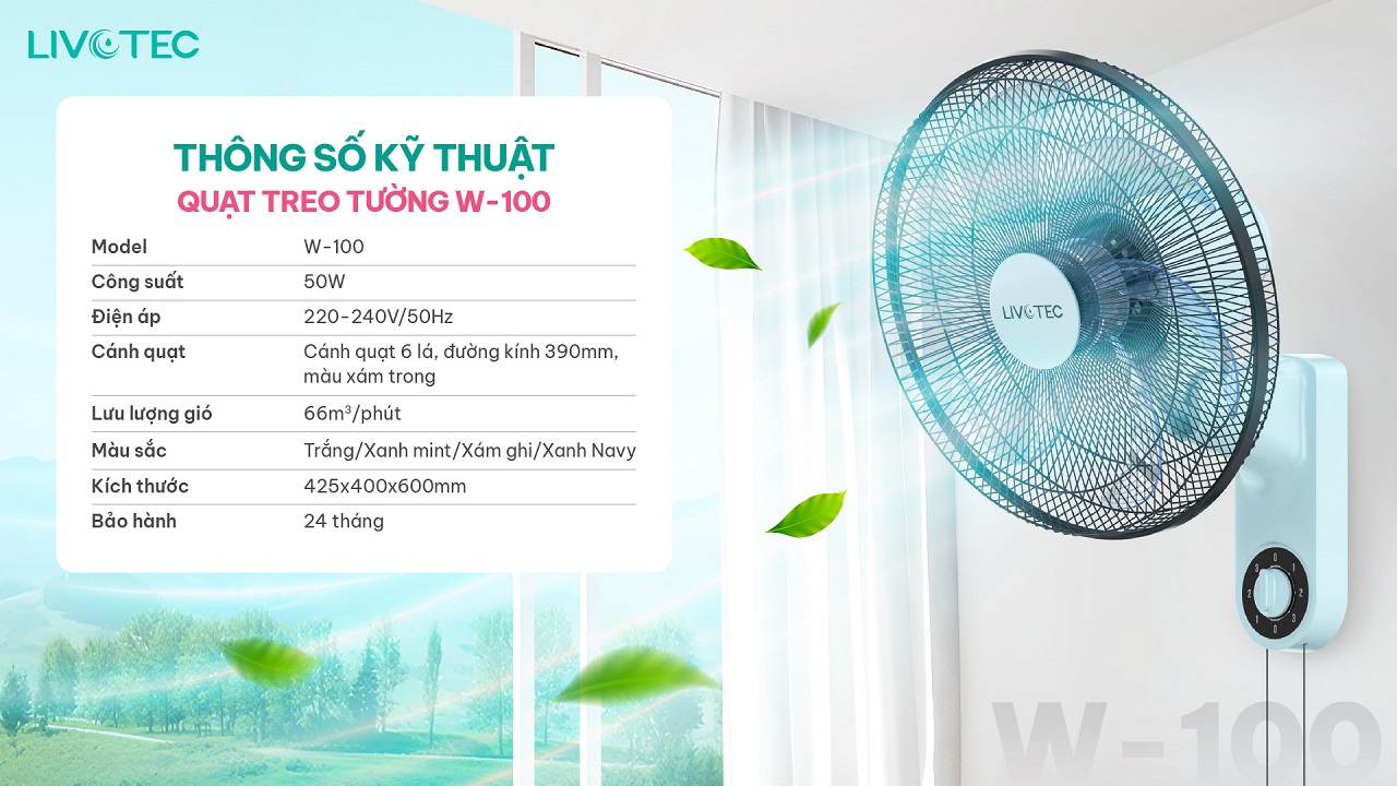 Thông số kỹ thuật Livotec W-100