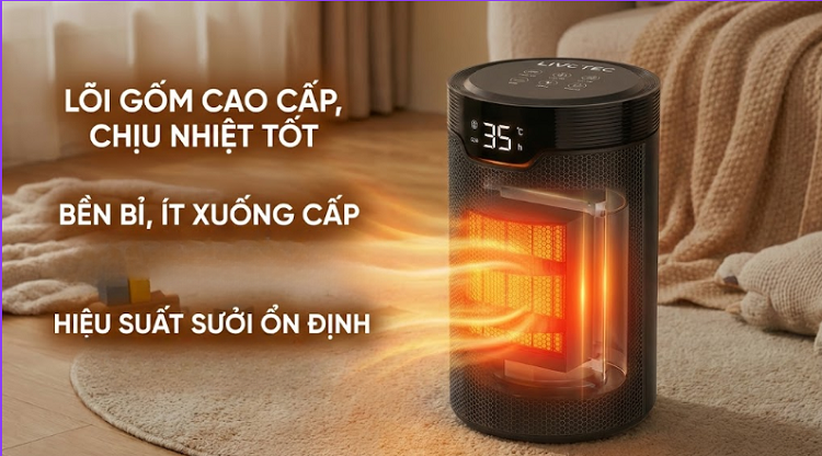 Độ bền của máy sưởi gốm