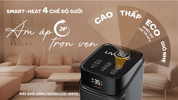 Máy sưởi gốm Livotec LCH-2079T