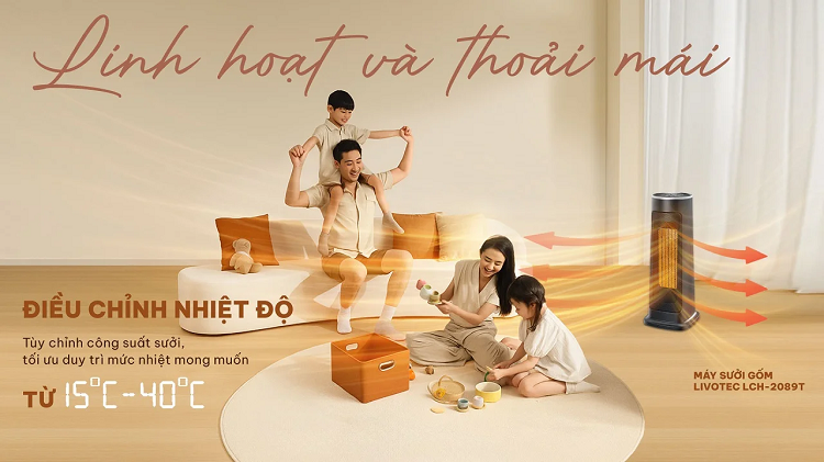 Máy sưởi gốm Livotec LCH-2089T