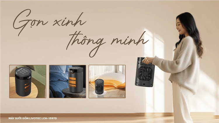 Máy sưởi có thiết kế ổn định và cách nhiệt