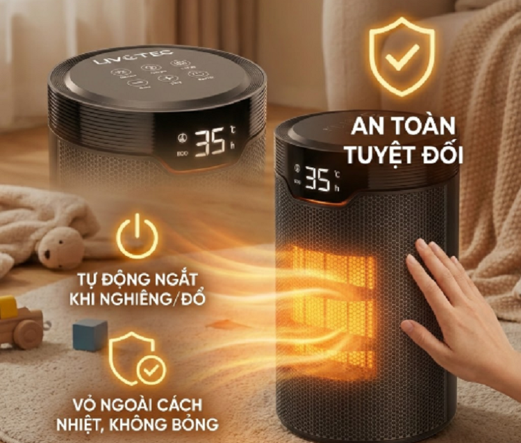 Tính năng an toàn của máy sưởi gốm