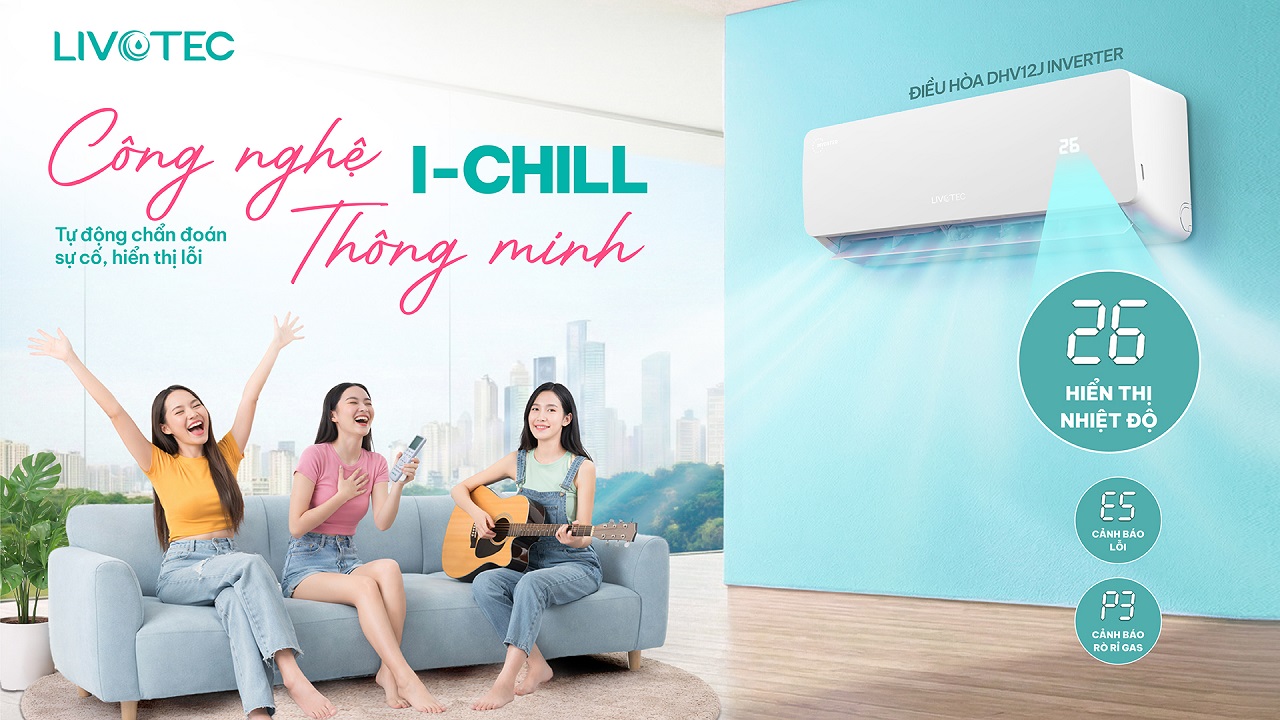 Livotec DHV12J Inverter I-Chill tự phát hiện lỗi
