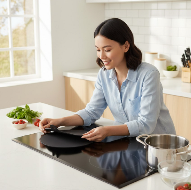 Miếng lót giúp dễ dàng vệ sinh và giữ bếp luôn sạch sẽ