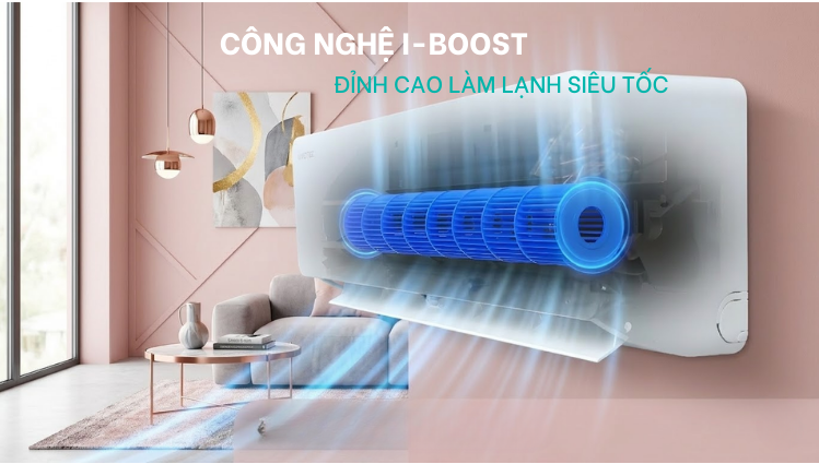 Với công nghệ i-Boost máy nén được đẩy công suất lên mức tối đa
